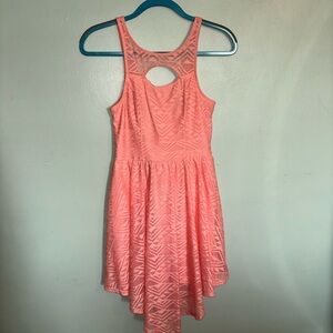 Material Girl peachy coral sundress, size S